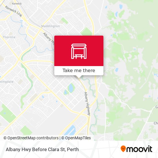 Mapa Albany Hwy Before Clara St