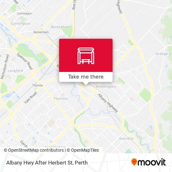 Albany Hwy After Herbert St map