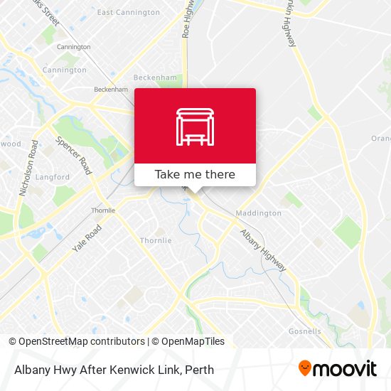 Albany Hwy After Kenwick Link map