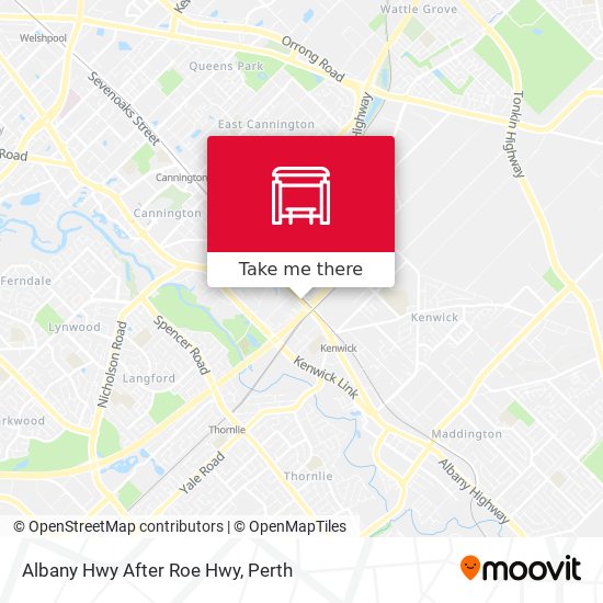 Albany Hwy After Roe Hwy map