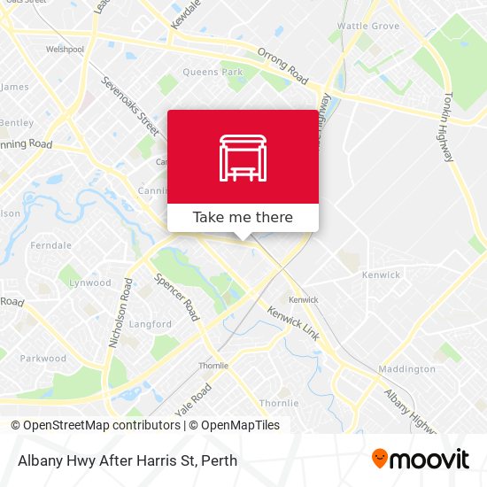 Albany Hwy After Harris St map