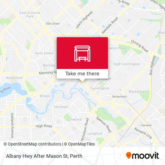 Albany Hwy After Mason St map