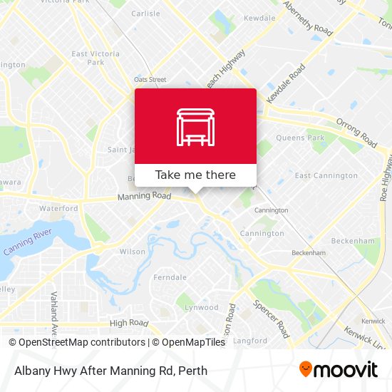 Albany Hwy After Manning Rd map