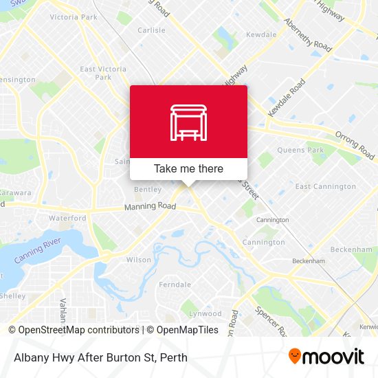 Albany Hwy After Burton St map