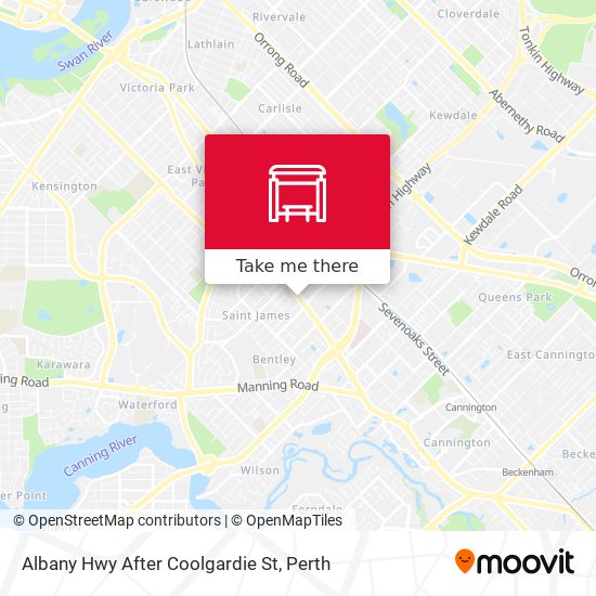 Albany Hwy After Coolgardie St map