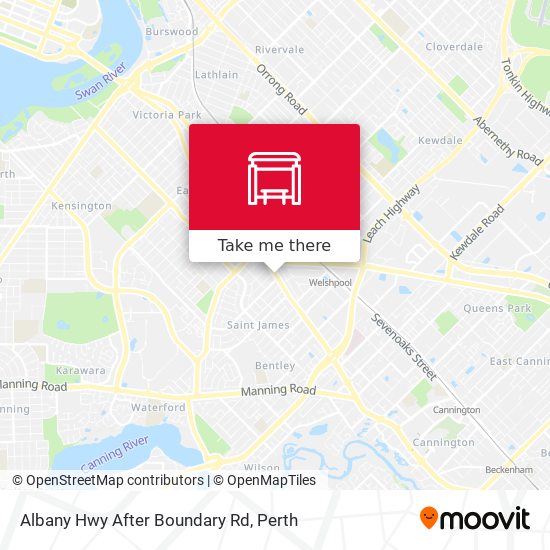 Albany Hwy After Boundary Rd map