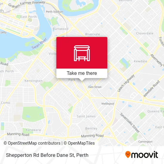 Mapa Shepperton Rd Before Dane St