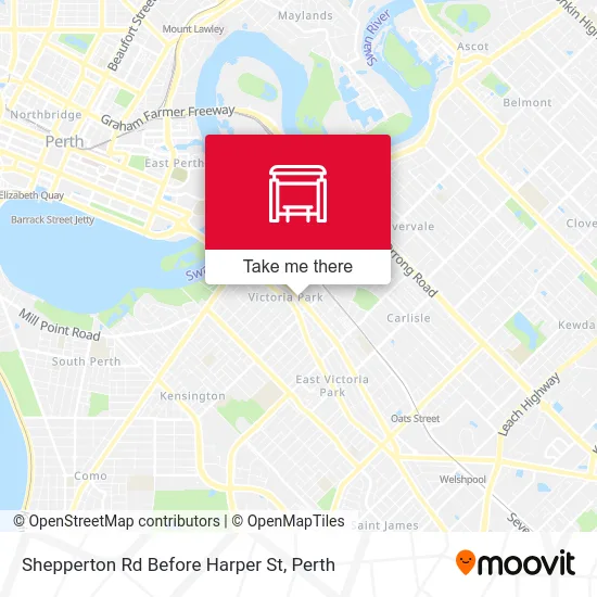 Mapa Shepperton Rd Before Harper St