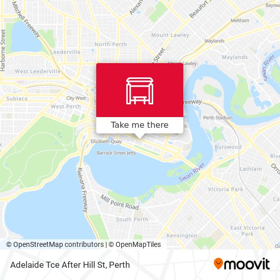 Adelaide Tce After Hill St map