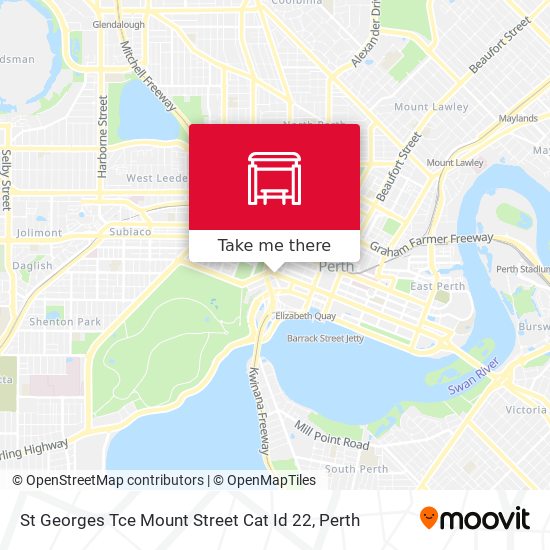 St Georges Tce Mount Street Cat Id 22 map
