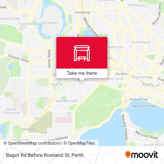Mapa Bagot Rd Before Rowland St