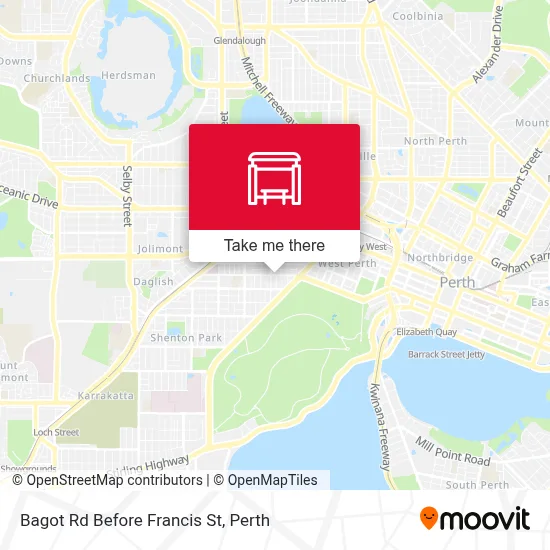 Mapa Bagot Rd Before Francis St