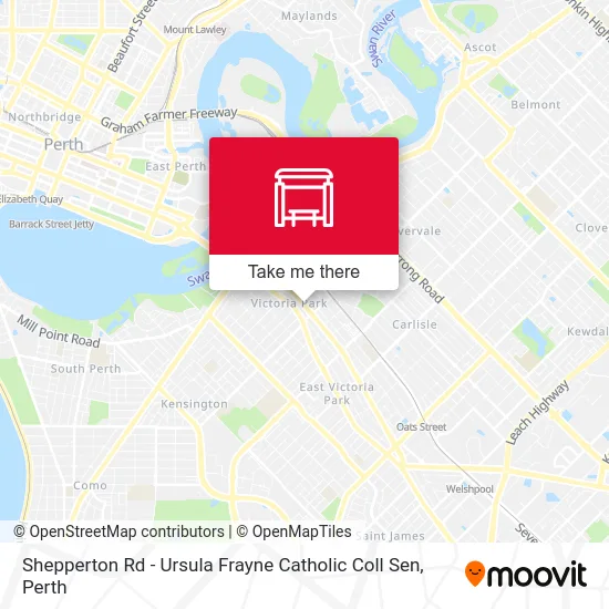 Mapa Shepperton Rd - Ursula Frayne Catholic Coll Sen