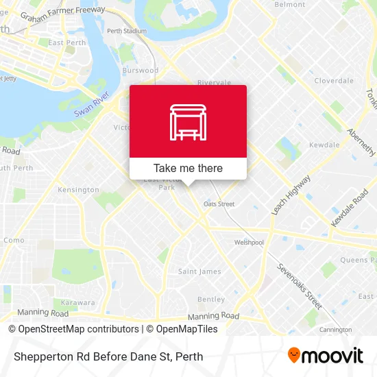 Mapa Shepperton Rd Before Dane St