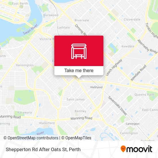 Mapa Shepperton Rd After Oats St