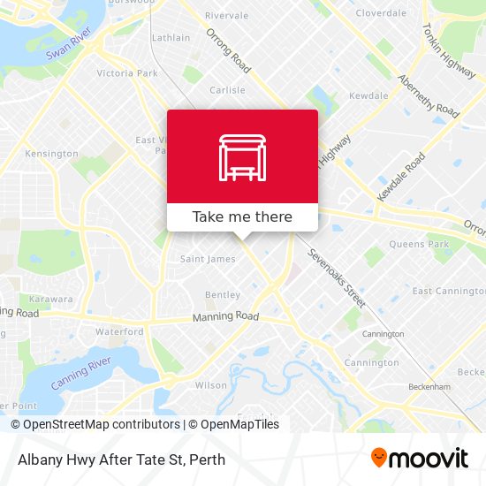 Albany Hwy After Tate St map