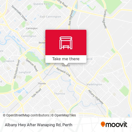Albany Hwy After Wanaping Rd map