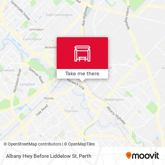 Albany Hwy Before Liddelow St map