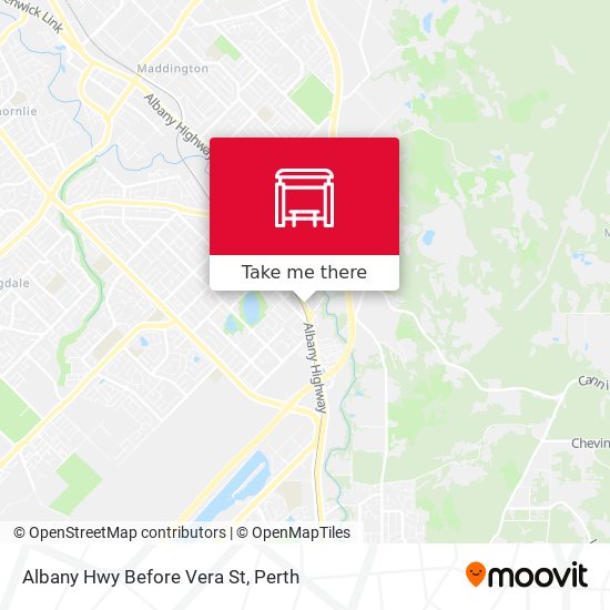 Albany Hwy Before Vera St map