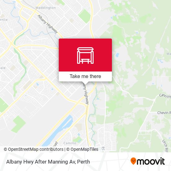 Mapa Albany Hwy After Manning Av