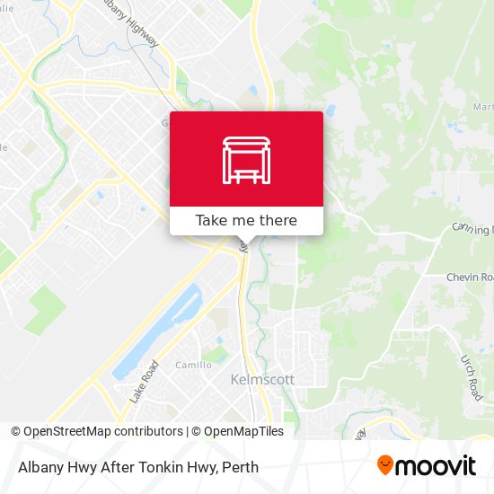 Albany Hwy After Tonkin Hwy map