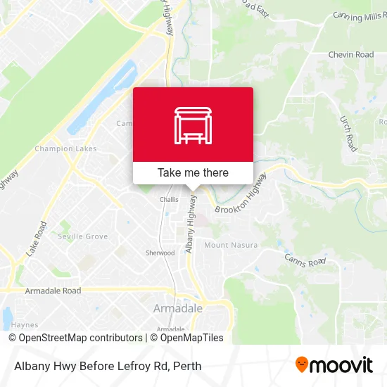 Mapa Albany Hwy Before Lefroy Rd