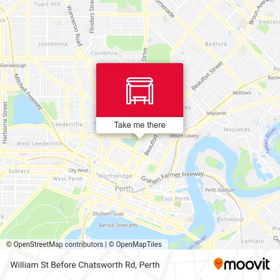 Mapa William St Before Chatsworth Rd