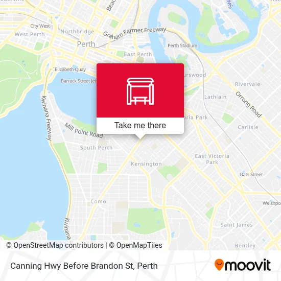 Mapa Canning Hwy Before Brandon St