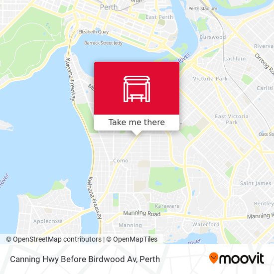 Mapa Canning Hwy Before Birdwood Av