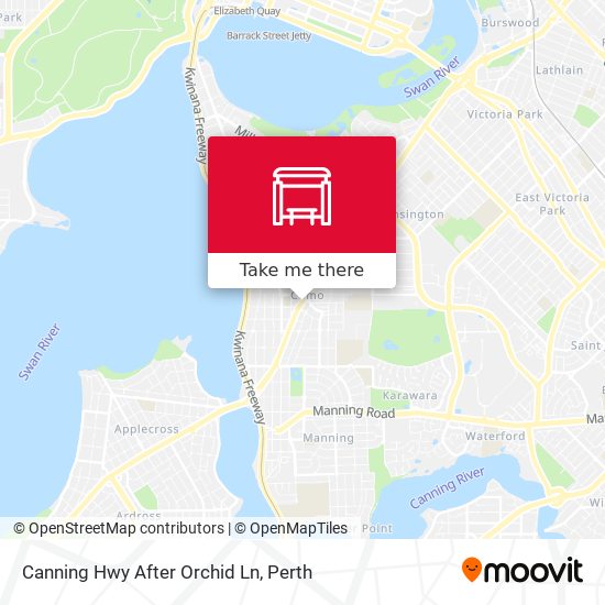 Canning Hwy After Orchid Ln map