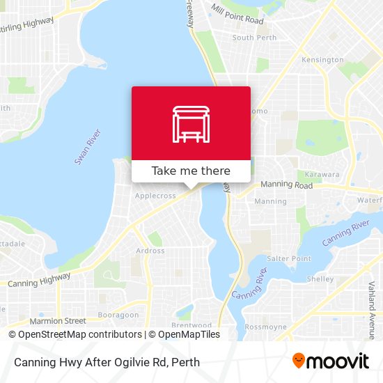 Canning Hwy After Ogilvie Rd map