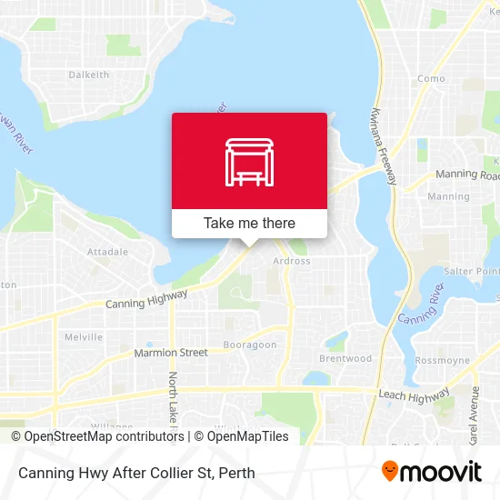 Mapa Canning Hwy After Collier St