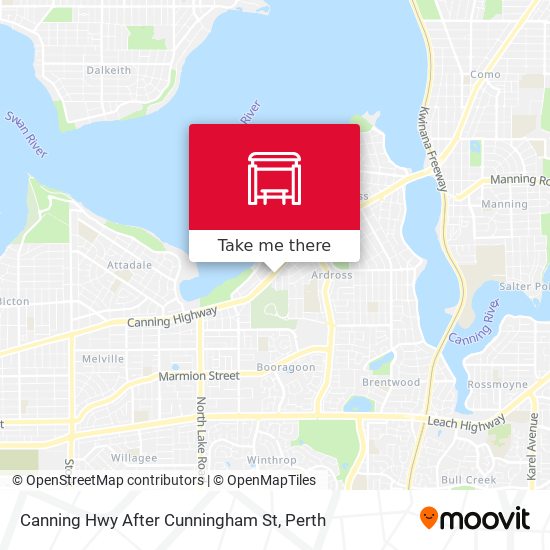 Canning Hwy After Cunningham St map