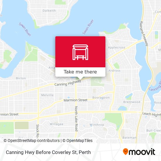 Canning Hwy Before Coverley St map