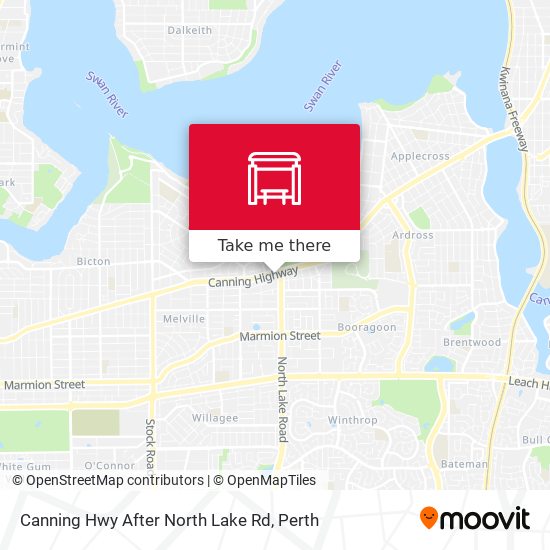 Canning Hwy After North Lake Rd map