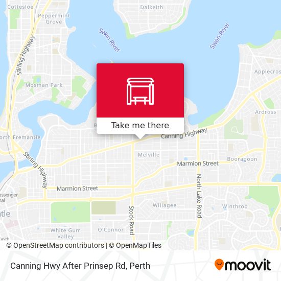 Canning Hwy After Prinsep Rd map