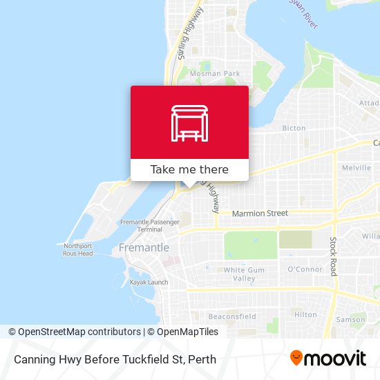 Canning Hwy Before Tuckfield St map