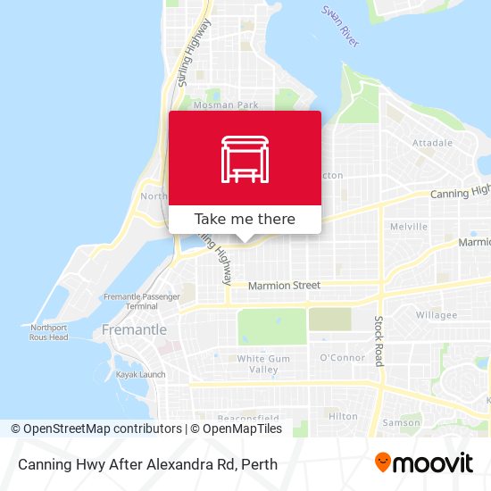 Canning Hwy After Alexandra Rd map