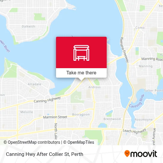 Mapa Canning Hwy After Collier St