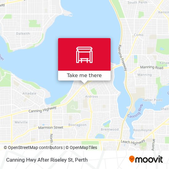 Canning Hwy After Riseley St map