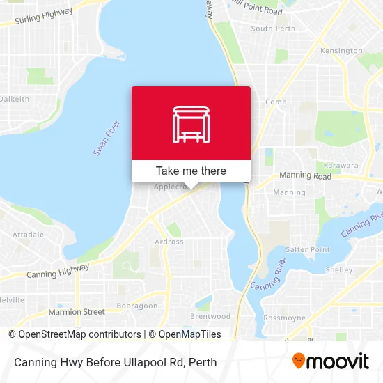 Mapa Canning Hwy Before Ullapool Rd