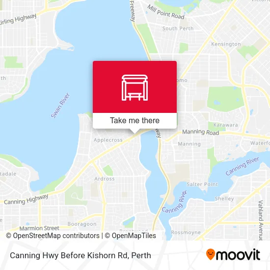 Canning Hwy Before Kishorn Rd map