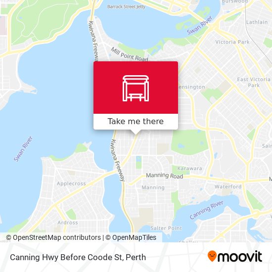 Canning Hwy Before Coode St map