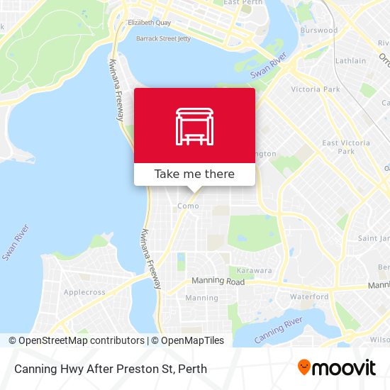 Canning Hwy After Preston St map