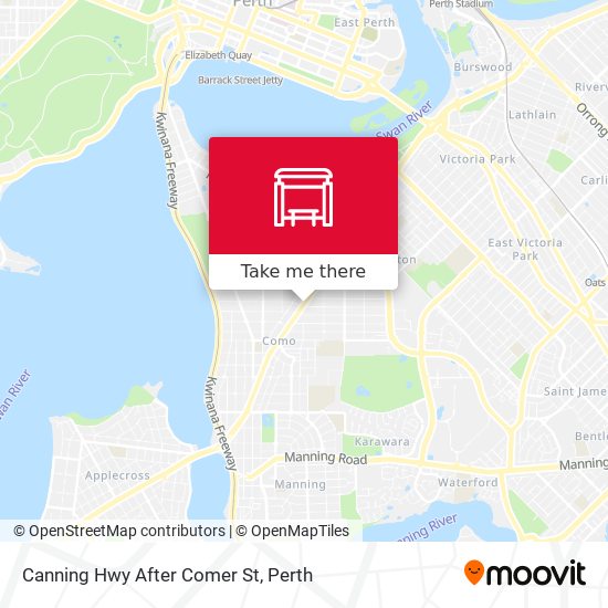 Canning Hwy After Comer St map