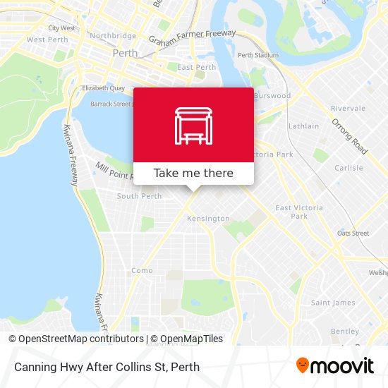 Canning Hwy After Collins St map