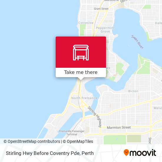 Stirling Hwy Before Coventry Pde map