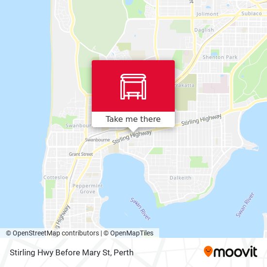 Stirling Hwy Before Mary St map