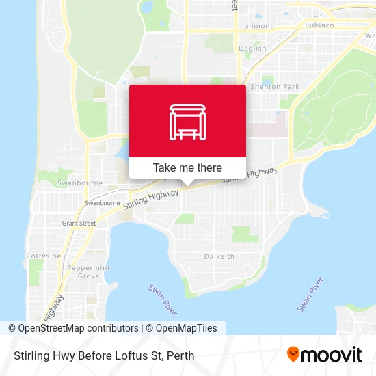 Mapa Stirling Hwy Before Loftus St