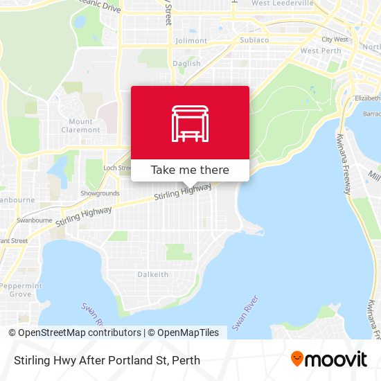 Stirling Hwy After Portland St map